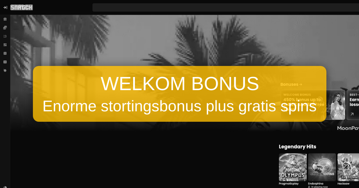 Snatch Casino Nederland - 100€ Bonus & 150 Gratis Spins
